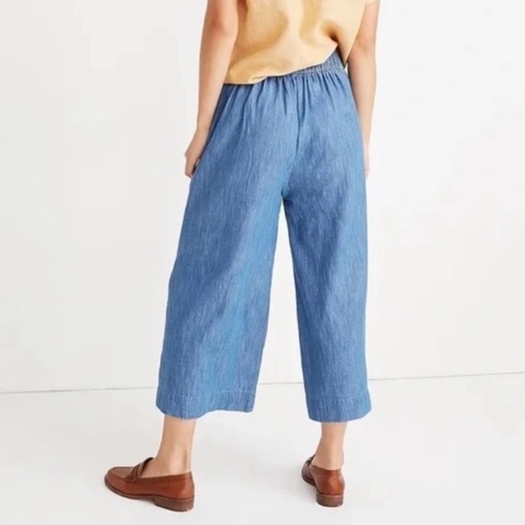Madewell women’s denim Chambray wide leg pants - Picture 2 of 8
